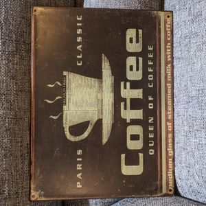 Coffee House vintage style distressed metal sign - picture PARIS 🗼